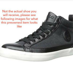 Black Polo Ralph Lauren Fashion Sneakers 7D